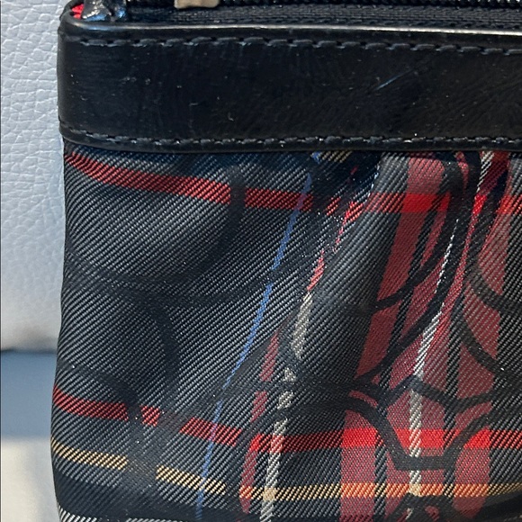 Coach Poppy Tartan Wristlet - Picture 2 of 9